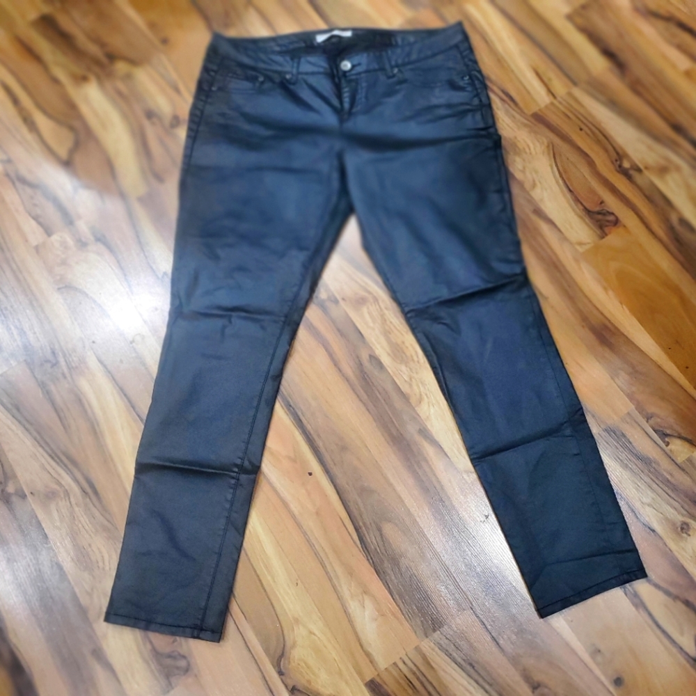Black Vegan Leather Pants size 17